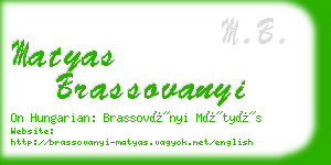 matyas brassovanyi business card